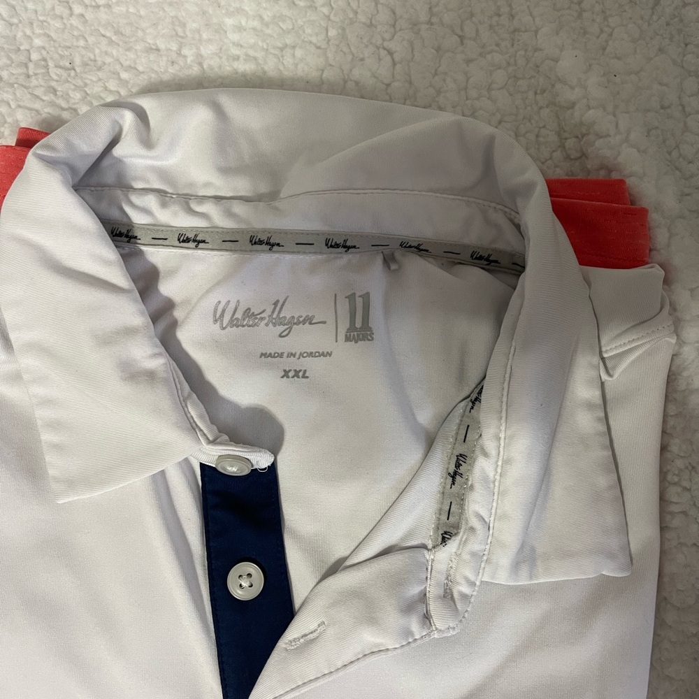 Walter Hagen Classic White and Blue Polo